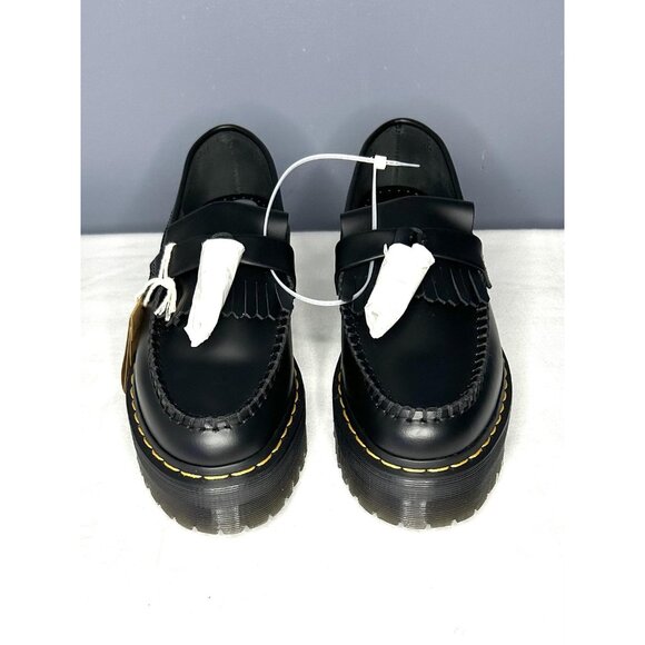 Dr. Martens Adrian Quad Shoes Womens 8 Black Tassel Loafer Chunky Thick Platform - Picture 5 of 13